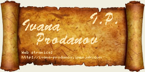 Ivana Prodanov vizit kartica